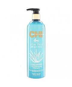 CHI Aloe Vera with Agava Nectar Curl Enhancing Shampoo - Шампунь увлажняющий разглаживающий 710 мл